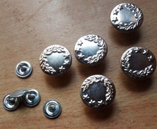 5 BOTTONI a CHIODO speciali per JEANS * ARGENTATI