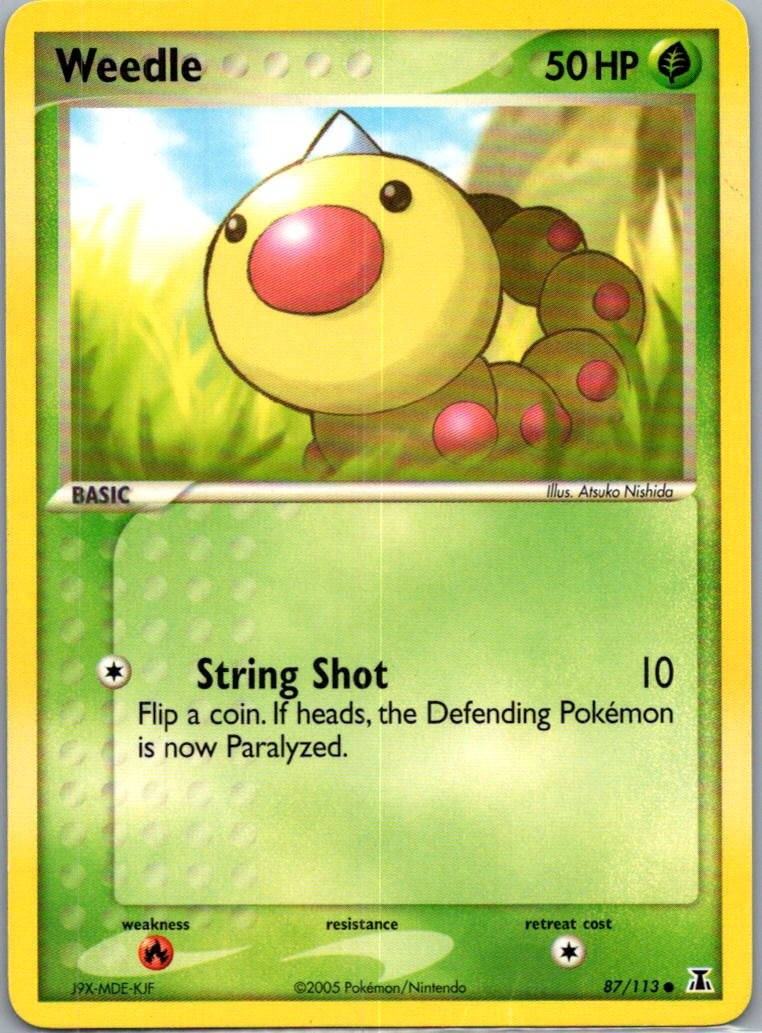 Weedle 87/113 Common Delta Species Pokemon Lightly Played