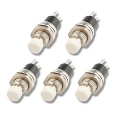 ✅ 5 Mini Pulsanti da Incasso Bianco 12V 120V Pulsante Pulsante Interruttore 2...