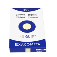 Exacompta Karteikarten, Din A5, Blanko, Gelb 1 Bis 60 Stk Spare 70%