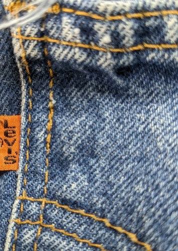 Vintage Levis 517 Herrenjeans 30 x 28 blau Bootcut orangefarbenes Etikett 90er verblasst hergestellt in den USA LESEN - Bild 17 von 21