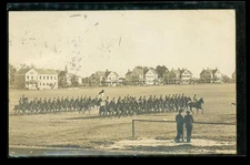 Vintage Military Postcard RPPC Fort Oglethorpe Company M Mounted Calvary 1909