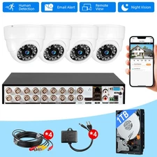 KERUI 16 Channel Security Camera System DVR Recorder Surveillance 4pcs Cameras
