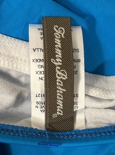 TOMMY BAHAMA Tankini Swimwear Peacock Blue Molded Cup Resort-Wear Beach XL DD - Picture 4 of 7