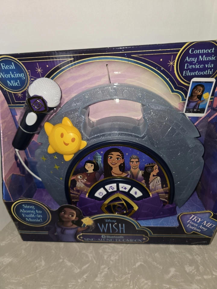 DISNEY WISH SING-ALONG BOOMBOX. SING ALONG TO BUILT MUSIC OR CONNECT BLUETOOTH - Image 3 of 4