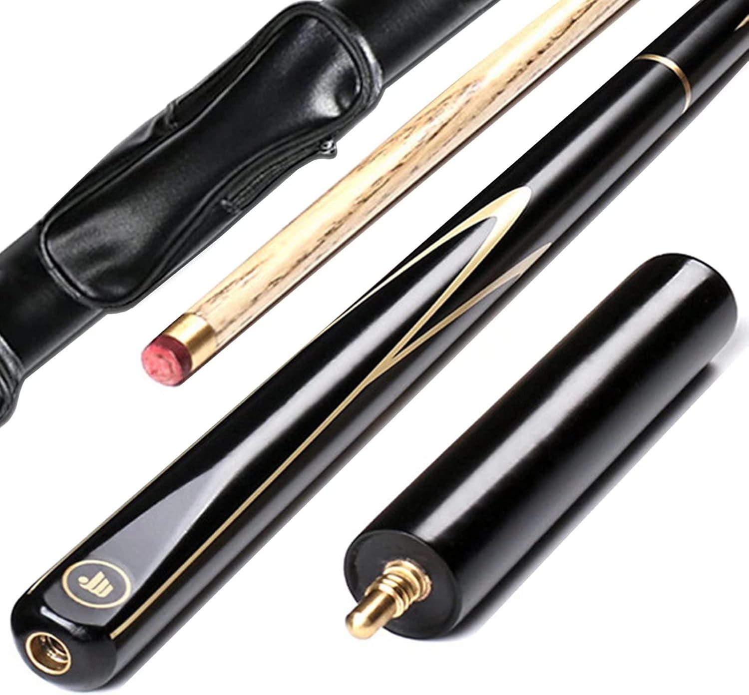 Queue de billard 145 cm snooker cue 3 pièces avec extension et embout 9.7mm