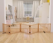 Paint-Free Wooden Freestanding Dog Gates for The House,Doorways, Stairs,Wood ...