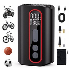 Bike Pump, 160PSI Mini Bike Tire Pump, 4X Fast Bicycle Pump with Digital Pres...
