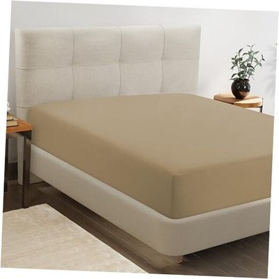 King Fitted Sheet Only - Jersey Knit 4 Way Stretch Elasticity - Fits 8''-15'' 