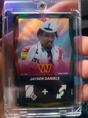 2025 NFL UNO Elite Football JAYDEN DANIELS WILD Card SSP Commanders #041 RARE