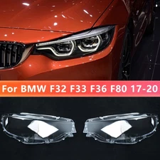 For BMW 4 Series F33 F32 F80 F82 F83 2017-2020 LH+RH Pair Headlight Lens Cover