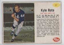 1962 Post Kyle Rote #27 13in
