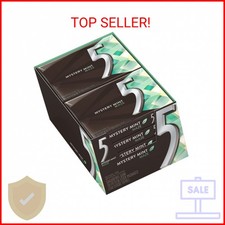 5 Gum Sweet Mint Sugar Free Chewing Gum Bulk, 15 Stick Box Pack of 10 