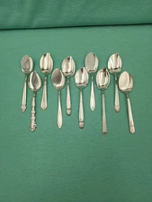 Lot of 10 Assorted Vintage Silverplate Jelly Spreaders/Spoons Craft Up