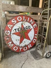 TEXACO Gasoline Motor Oil Porcelain Sign 42in Round Vintage 1931 Original