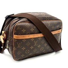 LOUIS VUITTON  Monogram Reporter PM Shoulder Bag Brown