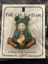 Lefton~ The Child Within ~ FROG CHILD ~New in orginal packaging~Pin~Brooch