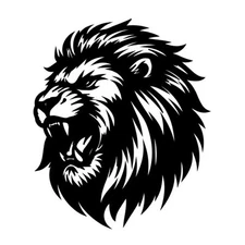 New LION Decal Sticker Black or White Vinyl Handmade Window Car Decal 4”