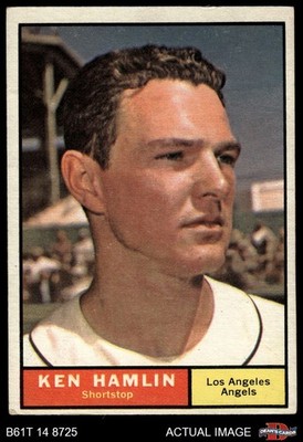 1961 Topps #263 Ken Hamlin border colors in box Angels VARIATION 3 - VG