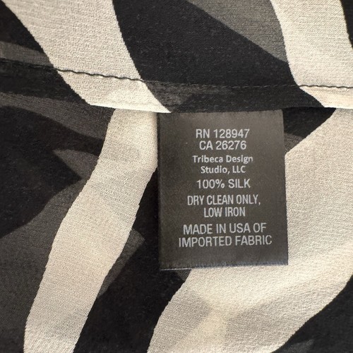NWT Nili Lotan 100% Silk Acadia Blouse Top Size XS Zebra Print Sheer $575 Glam - Picture 11 of 11