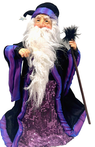 Wizard Merlin Doll Magic Sorcerer Witch Halloween Fantasy 18" Figure Decor