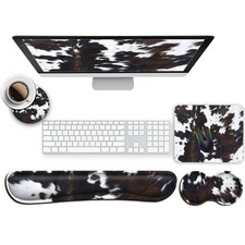 Keyboard Wrist Rest and Mouse Wrist Rest Support Padded Memory Foam Set, Dura...