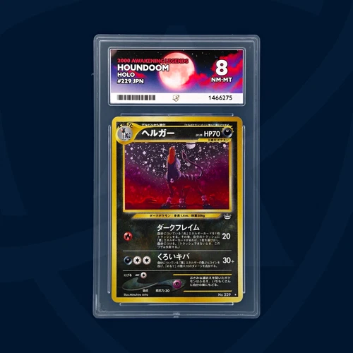 Ace 8 Houndoom No. 229 Awakening Legends with swirl (Neo Revelation) Holo Rare