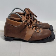 Summit Nordic Norm 75mm Vintage Cross-Country Ski Boots Womens 7 Brown Leather