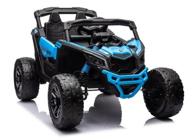 Buggy Kinderauto Elektroauto Offroad 24V 4x200W EVA Leder LED RC MP3 Blau