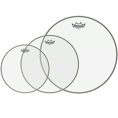 3x Remo Ambassador Schlagzeug Fell Set 10'' 12'' 14'' Drum Clear Head einlagig Toms