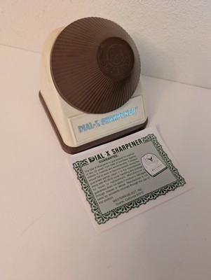 Vtg Dial-X Knife Sharpener 1970s Kitchen Product Brown w/ Brown