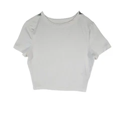 Wild Fable White Cropped T Shirt Womens Size XS Short Sleeve Crew Neck Casual