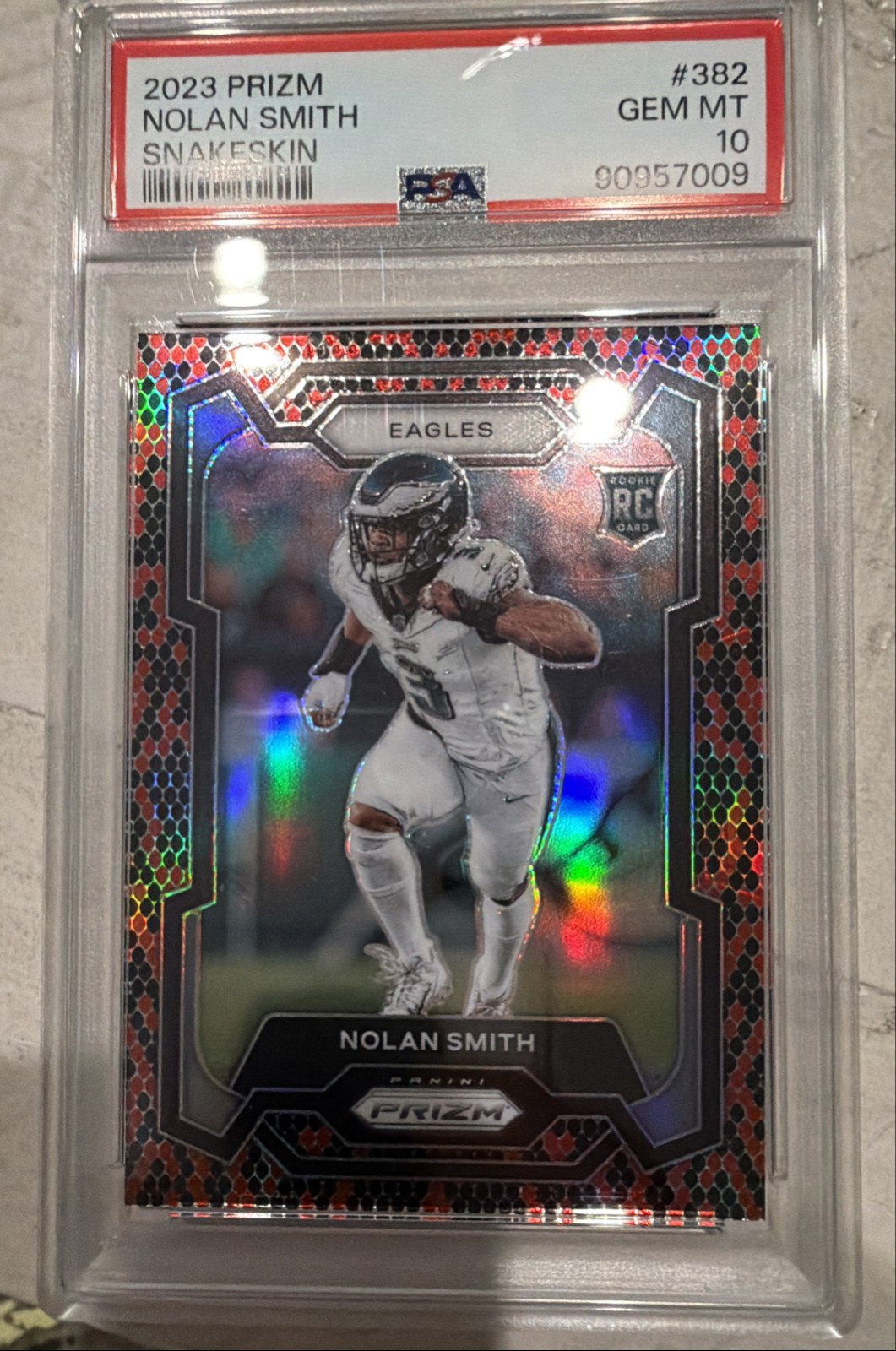 2023 Panini Prizm - Rookies Nolan Smith #382 Snake Skin Prizm (RC) POP 3