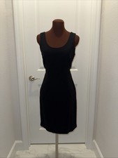 Ann Tijan For Kenar Dress Size 8 Little Black Dress Vintage Mini Lace Up Back