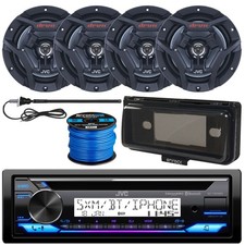 JVC KDT92MBS CD Receiver, 4x 6.5" 150W Black Speaker, Radio Cover, Antenna, Wire