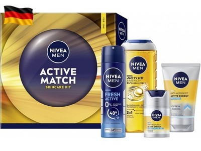 NIVEA MEN Active Match Geschenkset, Geschenk für Männer, Geschenkbox mit D