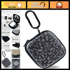 Portable Earbud Case Organizer - EVA Storage Bag with Carabiner for Headphones,