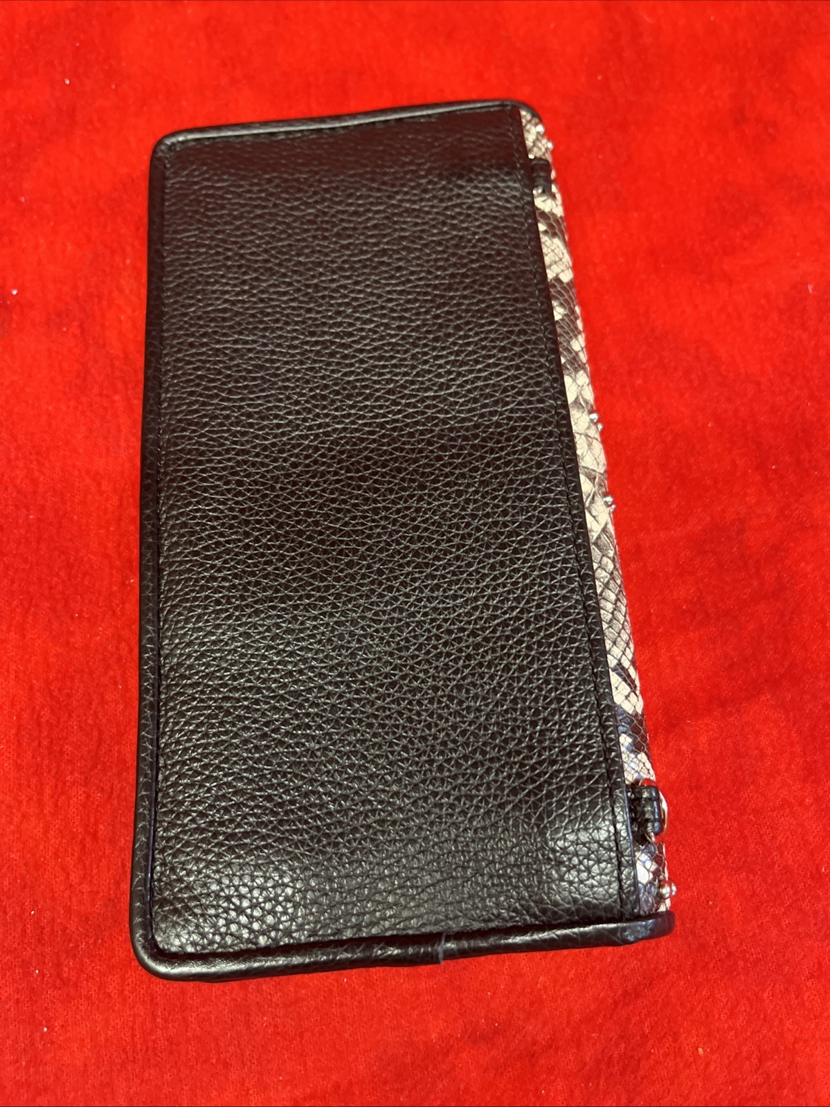 BRIGHTON ROCKMORE LARGY PYTHON BLACK LEATHER WALL… - image 4