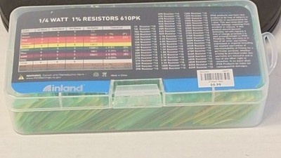 Inland 1/4 Watt 1% Resistors Assortment