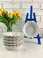 GoodCook White Fluted Pie Baking Dish Bakeware 6.5" 12 oz Set of 6