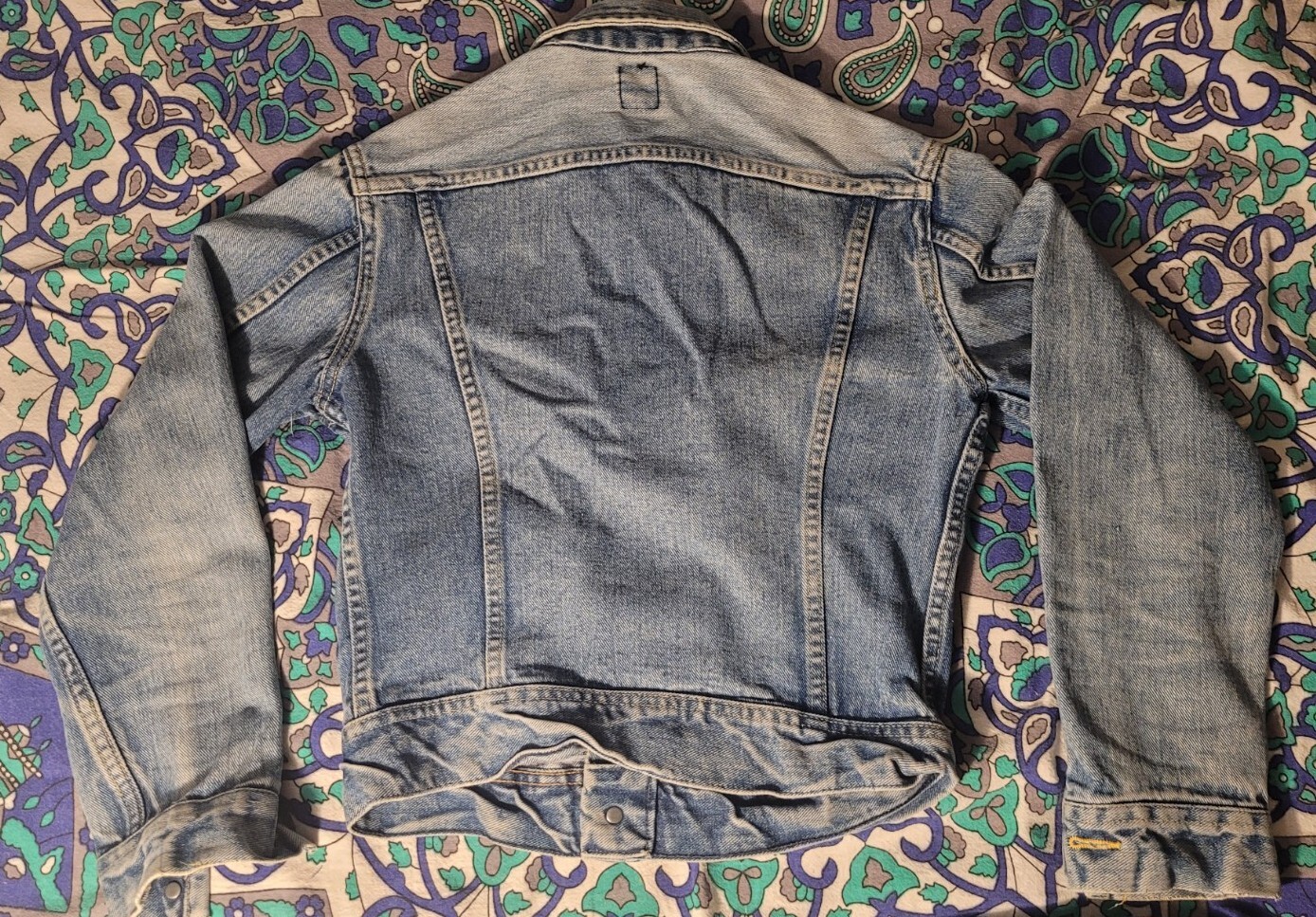 VTG 1960s USA LEE RIDERS DENIM JACKET TRUCKER COWBOY ROCKABILLY NICE FADES M 40