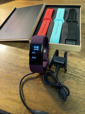 Fitbit Charge 2 Size Small With Charger + Bands FB407SBKS