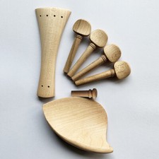 4/4 Violin Baroque Fitting Maple Wood Tailpiece Chinrest Pegs Baroque Style