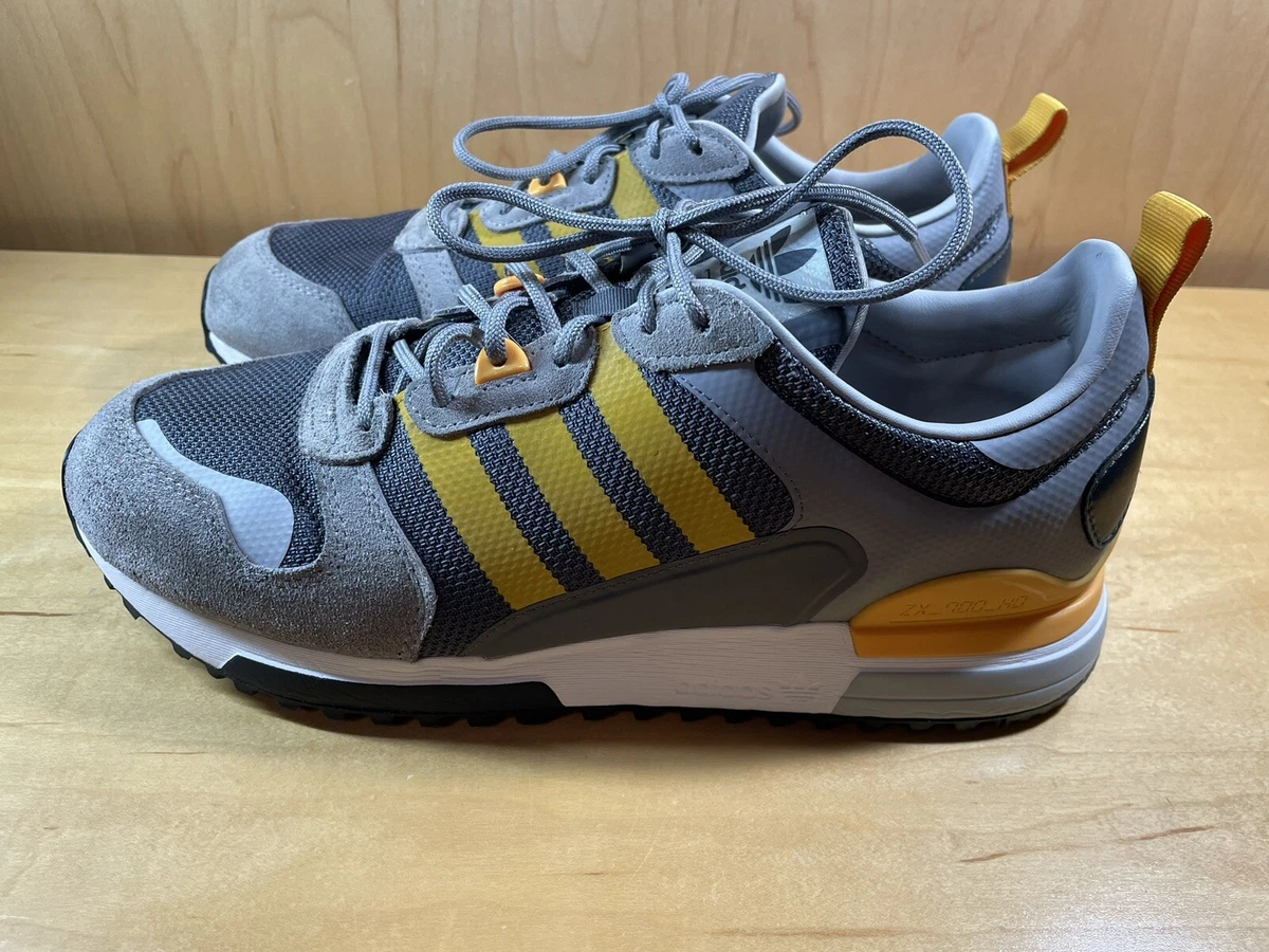 Adidas ZX 700 HD Men's Size 11 Gray/Yellow Sneakers Low Top Lace Up | eBay