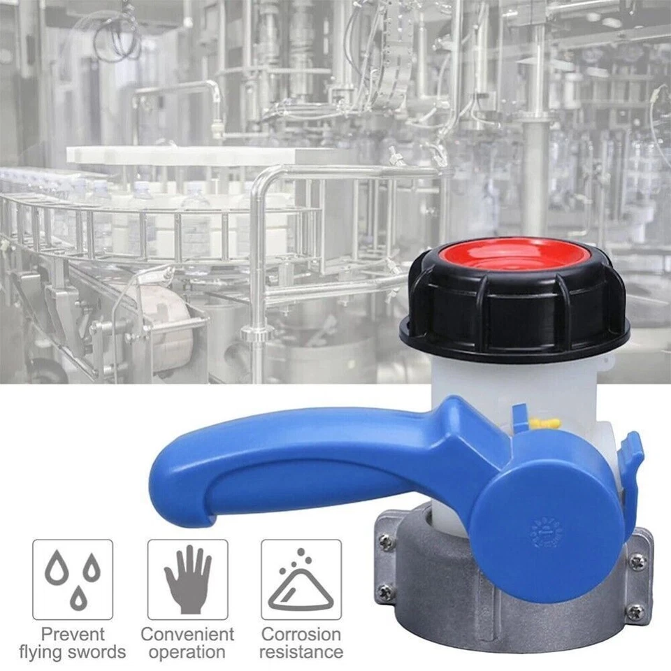 IBC Klappenhahn Klappenhahn DN40 Wassertank Absperrhahn Tank Ersatz Klappenhahn - Bild 3 von 4