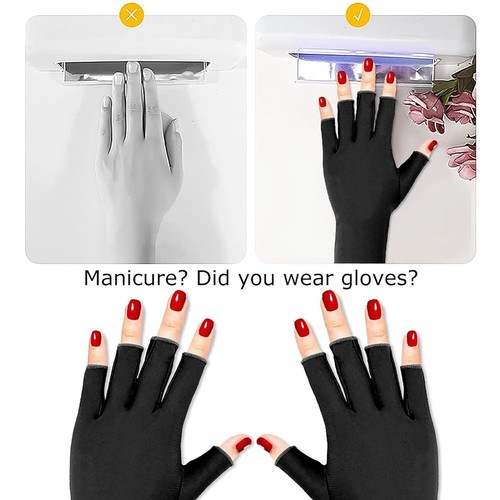 UV Gloves for Gel Manicures - UPF50+ Fingerless UV Light Gloves for Gel Nails - Picture 5 of 8