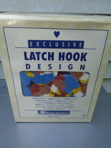 NATIONAL YHARN CRAFTS LATCH HOOK RUG KIT R830 CAT AND BALL 20" X 27" SELLADO - Imagen 2 de 3