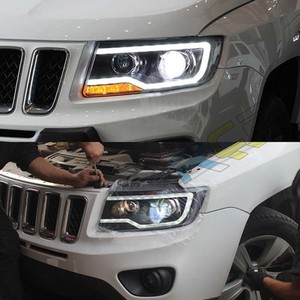 Hid Headlights For Jeep Comp 2007 2017 Front Per Led Bi Xenon Image Is Loading Hid Headlights For Jeep Comp 2007 2017 Front
