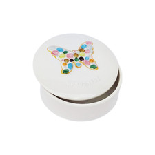 Cofanetto Nuovo BORBONESE Tondo Con Motivo A Farfalla Decorata