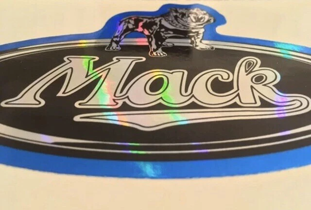 Calcomanías metálicas vintage para camión Mack - Oferta real Nuevo de Lote Antiguo - Remolque tractor 5"x4" Foto 2 de 4